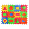 Коврик-пазл "Цифры/Буквы/Фигуры" 36 элементов, ЭВА, 20х15х2,5см, 3 дизайна