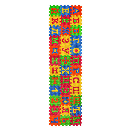 Коврик-пазл "Цифры/Буквы/Фигуры" 36 элементов, ЭВА, 20х15х2,5см, 3 дизайна