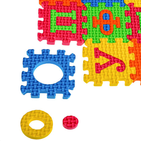 Коврик-пазл "Цифры/Буквы/Фигуры" 36 элементов, ЭВА, 20х15х2,5см, 3 дизайна