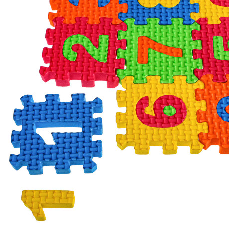 Коврик-пазл "Цифры/Буквы/Фигуры" 36 элементов, ЭВА, 20х15х2,5см, 3 дизайна