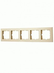 Lezard VESNA рамка СУ 5-ая (горизонт) (корп. ABS) золото 742-3600-150