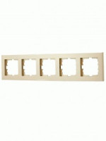 Lezard VESNA рамка СУ 5-ая (горизонт) (корп. ABS) золото 742-3600-150