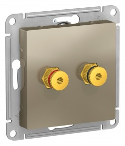 Systeme Electric AtlasDesign мех. аудио роз. СУ 2 мест. шампань ATN000587 (5!)