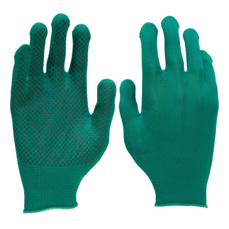 Перчатки в наборе, 5 пар, цвета в ассортименте, ПВХ точка, L, Palisad