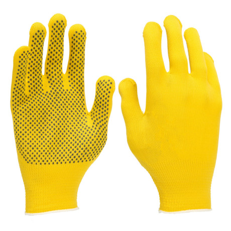 Перчатки в наборе, 5 пар, цвета в ассортименте, ПВХ точка, L, Palisad