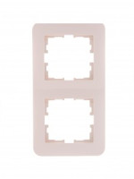 Lezard KARINA LIFE рамка 2 мест. (верт.) б/вст крем (ABS) 708-0300-152