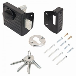 Д-град Зенит ЗН1-2 {1-6} черный Замок накладной (24)