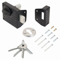 Д-град Зенит ЗН1-2 {1-6} черный Замок накладной (24)