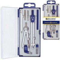 Готовальня BRAUBERG &quot;Student Oxford&quot;, 8предм.: наполнение-1, пенал с подвесом, 210350