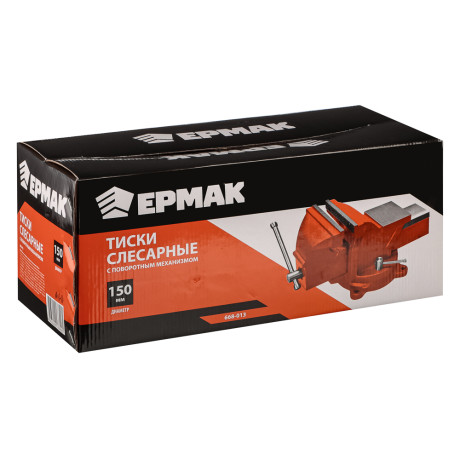 ЕРМАК Тиски слесарные с поворотным механизмом 150мм