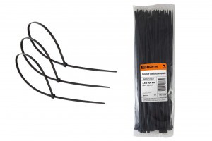 TDM хомут 7,6х400мм нейлон, черный (уп. 100шт., цена за уп.) (5!) SQ0515-0225