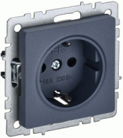 IEK BRITE мех. роз. СУ земля 16А РС11-1-0-БрМ маренго BR-R11-16-K35