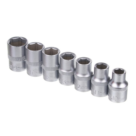 РОКОТ Набор торцевых головок "6 гранные" (7шт) 1/2" 10-11-12-13-15-17-19 мм