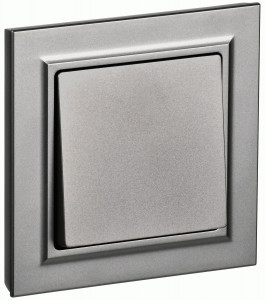 IEK BRITE выкл. СУ 1 кл. 10А, 230В, сталь ВСР10-1-0-БрС BR-V10-0-10-K46-F