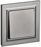 IEK BRITE выкл. СУ 1 кл. 10А, 230В, сталь ВСР10-1-0-БрС BR-V10-0-10-K46-F