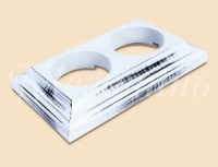 МЕЗОНИНЪ Рамка дерев. 2 мест. &quot;Престиж&quot;, белый прованс, для наруж. и внутр. монтажа GE70707-37