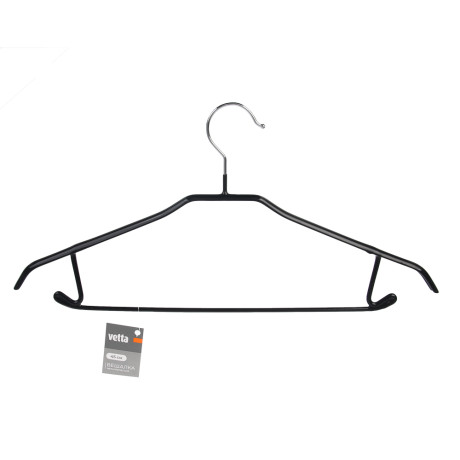 VETTA Вешалка металл с ПВХ покрытием 45см, цвет черный, TCH-202