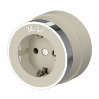 Werkel роз. ОУ 1 мест. 16А Vintage земля (слоновая кость матовый/хром) W5871055
