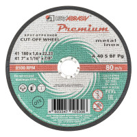 Круг отрезной по металлу и нержавеющей стали, 180 х 1.6 х 22 мм, Премиум &quot;Луга&quot;