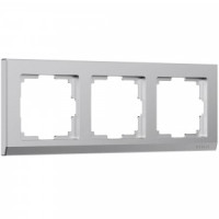 Werkel рамка СУ 3 мест. Stark (серебро матовый) W0031865 a063455