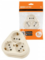 TDM Ладога роз. ОУ 3 мест. (треугольная) 16A сл.кость (земля) (6!) SQ1801-0238