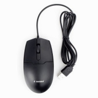 Мышь проводная Gembird MOP-425, USB, черный, 2кн.+колесо-кнопка, 1000 DPI, кабель 1.8м, кор., подвес