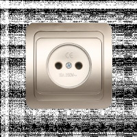 Smartbuy Марс роз. СУ 1-местная без заземления 10А шампань  (SBE-02c-10-S1-N-c)