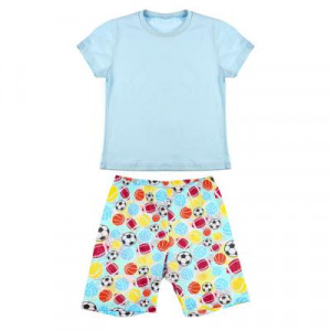 Пижама детская (футболка и шорты), р.104-128, 100% хлопок, 4 дизайна