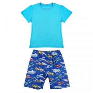 Пижама детская (футболка и шорты), р.104-128, 100% хлопок, 4 дизайна