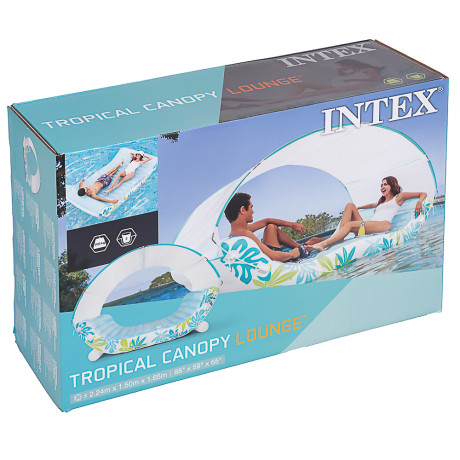 INTEX Матрас-лаундж с навесом, 224x150x165 см, 56294
