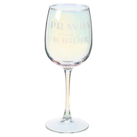 Бокал для вина подарочный, 420 мл, стекло, 22 см, 4 дизайна