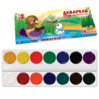 Краски акварельные ЛУЧ &quot;Zoo&quot;, 14цв, медовые, картонная коробка, без кисти, 22С1418-08  930254