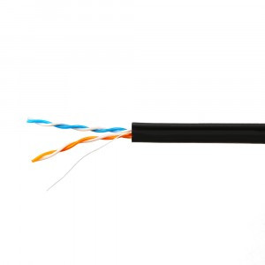 Кабель SkyNet Light UTP outdoor 2x2x0,46, медный, FLUKE TEST, кат.5e, однож., 305 м, box, черный