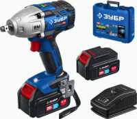 ЗУБР гайковерт бесщеточный Т7, 20В, 500Нм, 2 АКБ (4Ач), кейс, GB-500-42