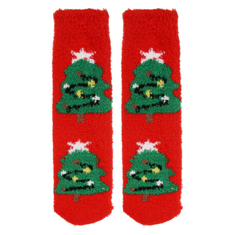 GALANTE Носки-антизаносы новогодние высокие, р.23-25, 100% полиэстер, разноцветные