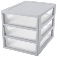 Органайзер А4, 3 ЯЩИКА, 260x368x265 мм светло-серый 433223930 Бытпласт