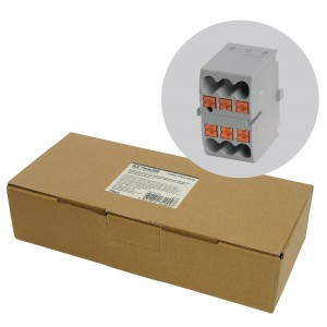 STEKKER Зажим блоч.д/распр.тока нагруз.push-in, 6т,сеч.2,5мм,450V,24А, серый LD580 PTFIX 06/25 49744