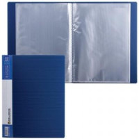 Папка  20 вклад. BRAUBERG &quot;Contract&quot; синяя, вкладыши - антиблик., 0,7мм, бизнес-класс