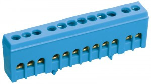 IEK шина N "Ноль" (нул.) в корп изол на DIN-рейку ШНИ-6х9-10-К-С