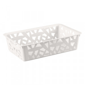 Корзинка универсальная 235х160х60 мм L, 1,7л белый (20шт!) 431226616 Бытпласт