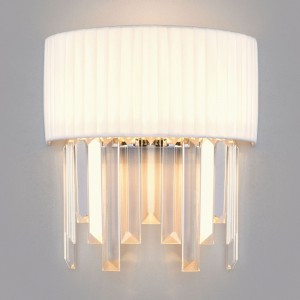 Eurosvet бра E14 2x40W 250х0х250 металл прозрачный/белый/серебряный/хром Amantea 10122/2 a055332