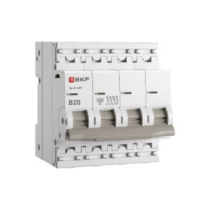 EKF автоматический выкл. ВА 47-63N 4P 20А (B) 6кА PROxima M636420B