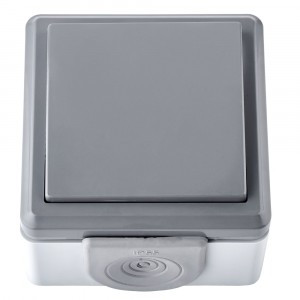 Bylectrica ПРАЛЕСКА АКВА выкл. ОУ 1 кл. IP55 серый (А110-2131 (03))