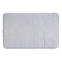 VETTA Коврик для ванной, вельвет, губка 0,8 см, полиэстер, 40х60 см, плитка, серый