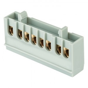 EKF Шина "фаза" L 6х9мм 12 отв. латунь серый изолированный корпус на DIN-рейку PROxima sn0-63-12-is