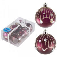 Набор шаров &quot;Блеск&quot; (6шт) цвет сиреневый Волшебная страна