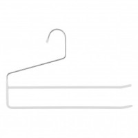 Вешалка-плечики 34см, металл антискольз.покрытие 2 уровня, Лола, белый, 75403 Master House