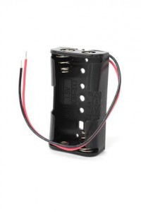 Батареечный отсек Robiton Bh2xR6 с двумя проводами, (P/N:178-753) 13126