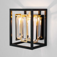 Bogate&#039;s Бра 60W E14 150x120x190 хруст./зол.черн. 377/1 Умный дом Cella Strotskis a061524