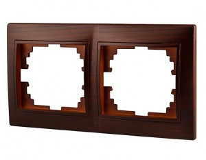 "Lezard Мира рамка 2 мест. (б/вст, горизонт.) маун (PC) 701-0404/0400-147